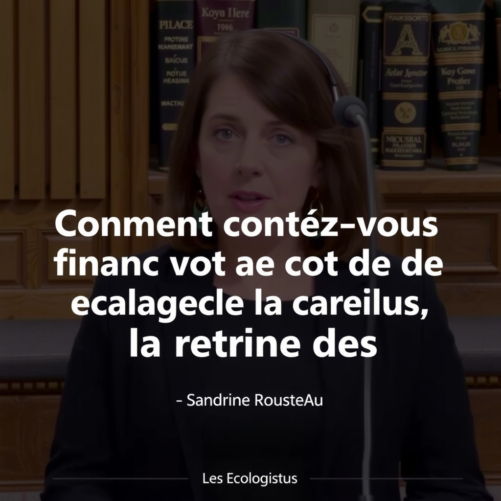 Sandrine Rousseau (Les Écologistes) au gouvernement: "Comment comptez-vous financer le coût de ce décalage de la réforme des retraites?"